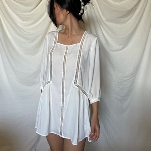 Cute Flowy White Dress